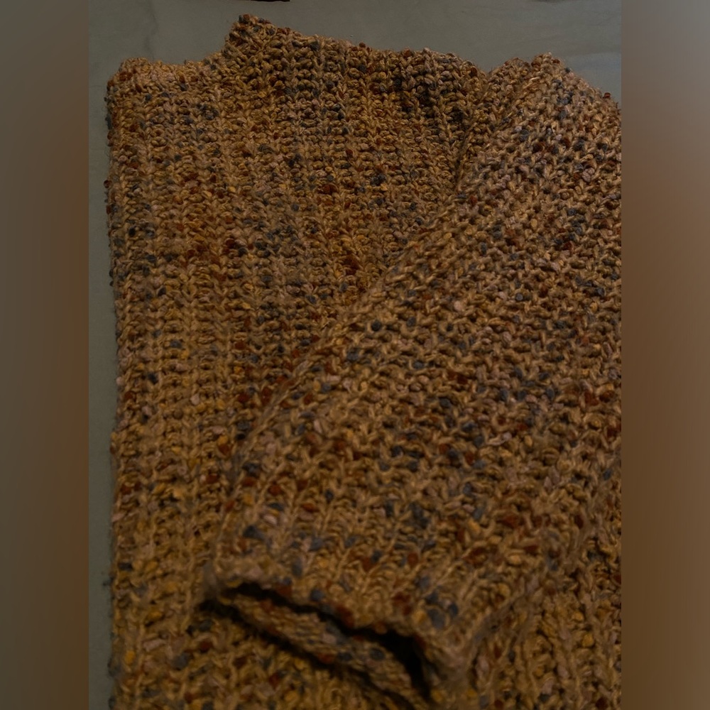 Brown Multicolored Loose Cozy Sweater